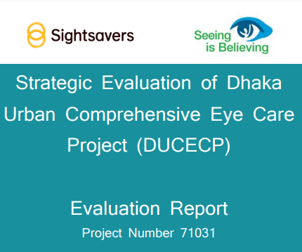 Sightsavers Bangladesh Final Evaluation 2015