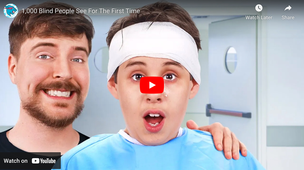 Global mega star and r MrBeast gives the gift of sight to 1000 - The  International Agency for the Prevention of Blindness