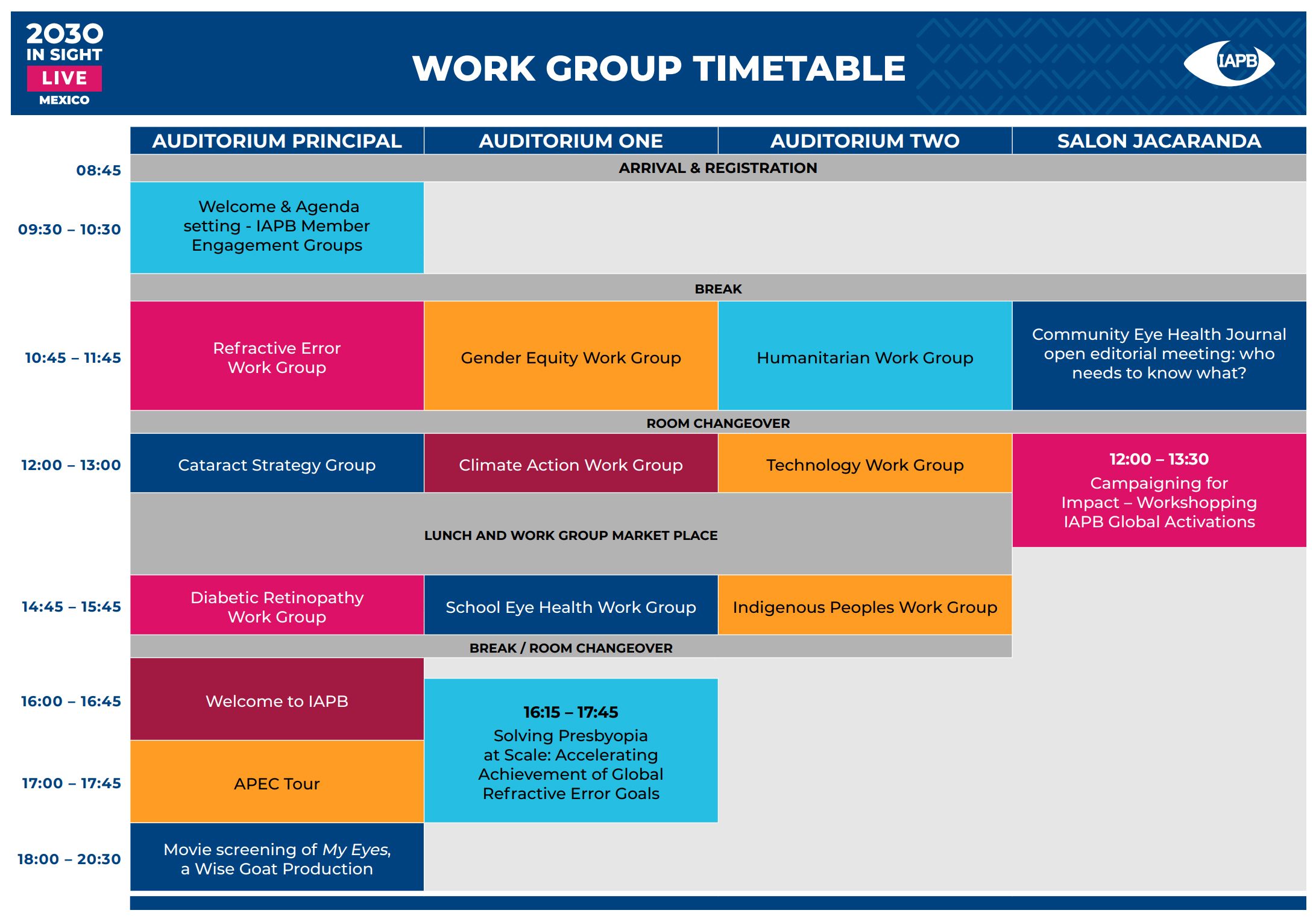 Work Group Time Table
