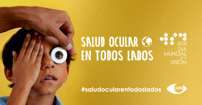 Social Visual in Spanish: Child taking an eye test